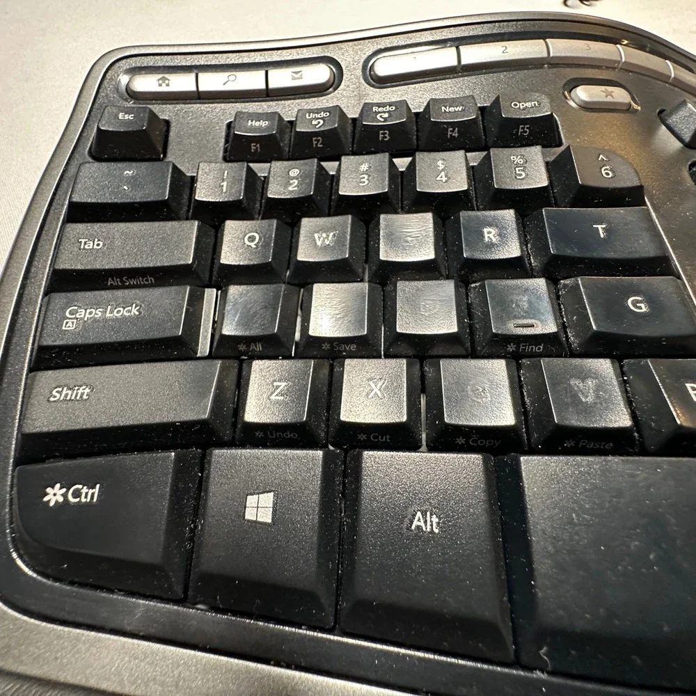 Microsoft Natural Ergonomic Keyboard 4000 v1.0 KU-0462‎ Wired USB Black